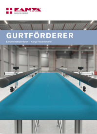 6-seitiger Flyer KANYA Fördertechnik- Gurtförderer
